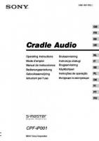 Sony CPFIP001 Audio System Operating Manual