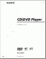 Sony DVPC600D DVD Player Operating Manual