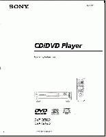 Sony DVPC650D DVD Player Operating Manual