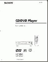 SONY DVPC650DOM DVD Player Operating Manuals SONY DVPC650DOM DVD Player Operating Manuals