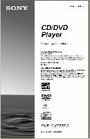 Sony DVPCX777EXOM DVD Player Operating Manual