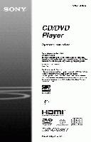 Sony DVPCX995V DVD Player Operating Manual