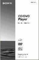 SONY DVPNC615OM DVD Player Operating Manuals SONY DVPNC615OM DVD Player Operating Manuals
