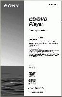 Sony DVPNS325 DVD Player Operating Manual