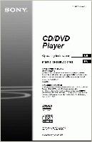 Sony DVPNS45P DVD Player Operating Manual