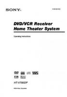 Sony HTV700D HTV700DP HTV700P Audio/Video Receiver Operating Manual