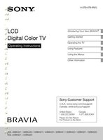 Sony KDL22BX320 KDL32BX320 KDL32BX420 TV Operating Manual
