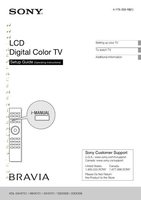 Sony KDL22EX308 KDL32EX308 KDL40HX701 TV Operating Manual