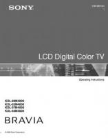 Sony KDL26M4000 KDL32M4000 KDL37M4000 TV Operating Manual