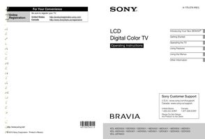 SONY KDL32EX301OM TV Operating Manuals SONY KDL32EX301OM TV Operating Manuals