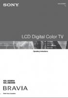 Sony KDL32XBR4 KDL40D3000 TV Operating Manual