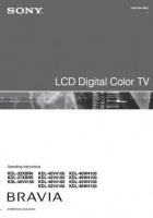 Sony KDL32XBR6 KDL37XBR6 KDL40V4100 TV Operating Manual