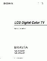 Sony KDL40V2500 KDL46V2500 KDL46V25L1 TV Operating Manual