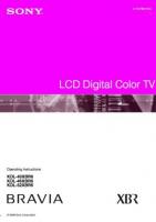 SONY KDL40XBR6OM TV Operating Manuals SONY KDL40XBR6OM TV Operating Manuals