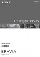 Sony KDL40Z4100 KDL46Z4100 TV Operating Manual