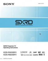 Sony KDSR50XBR1 KDSR60XBR1 KDSR60XBR2 TV Operating Manual