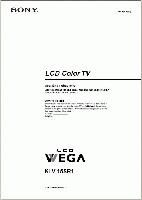Sony KLV15SR1 TV Operating Manual