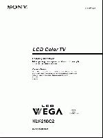 Sony KLV21SG2 TV Operating Manual