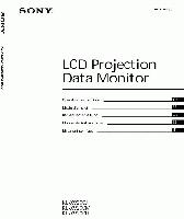 Sony 386586213 KLX9200J KLX9200M Monitor Operating Manual