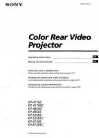 SONY KP41T65OM VCR Operating Manuals SONY KP41T65OM VCR Operating Manuals