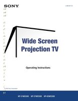 SONY KP51WS500OM TV Operating Manuals SONY KP51WS500OM TV Operating Manuals