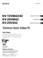 Sony KV13VM42 KV13VM43 KV20VM42 TV Operating Manual
