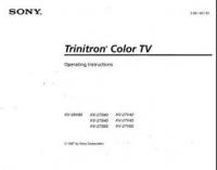 SONY KV20V80OM VCR Operating Manuals SONY KV20V80OM VCR Operating Manuals