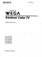 SONY KV27FS12OM TV Operating Manuals SONY KV27FS12OM TV Operating Manuals