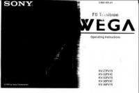 SONY KV27FV15OM TV Operating Manuals SONY KV27FV15OM TV Operating Manuals