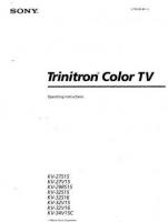 SONY KV27S15OM TV Operating Manuals SONY KV27S15OM TV Operating Manuals