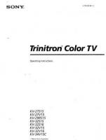 Sony KV27S15 KV27V15 KV29RS15 TV Operating Manual