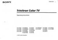 SONY KV27S26OM VCR Operating Manuals SONY KV27S26OM VCR Operating Manuals