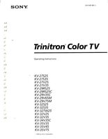 Sony 50VX15K 50VX2213 50YX22B TV Operating Manual