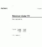 SONY KV27S45OM VCR Operating Manuals SONY KV27S45OM VCR Operating Manuals