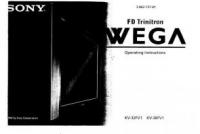 SONY KV32FV1OM TV Operating Manuals SONY KV32FV1OM TV Operating Manuals