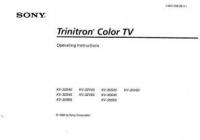 SONY KV32S40OM TV Operating Manuals SONY KV32S40OM TV Operating Manuals