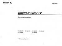 Sony KV32S42 KV32S66 KV32V42 TV Operating Manual