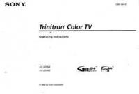 Sony 46UX7B/K KV35V68 TV Operating Manual