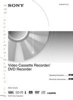 Sony RDRVX525 DVD Recorder (DVDR) Operating Manual