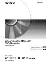 Sony RDRVXD655 DVD Recorder (DVDR) Operating Manual