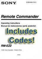 Sony RMEZ2 with CodesOM Universal Remote Control Operating Manual