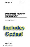 Sony RMVL600 & CodesOM Universal Remote Control Operating Manual