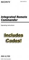 Sony RMVL700 & CodesOM Universal Remote Control Operating Manual