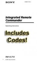 Sony RMVL710s & CodesOM Universal Remote Control Operating Manual