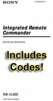 Sony RMVL900 & CodesOM Universal Remote Control Operating Manual