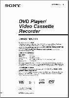 Sony SLVD100 DVD/VCR Combo Player Operating Manual
