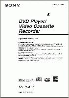 Sony SLVD251P DVD/VCR Combo Player Operating Manual