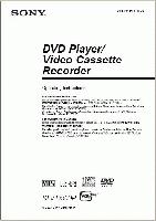 Sony SLVD500P DVD/VCR Combo Player Operating Manual