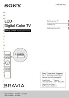 Sony KDL46HX800 KDL55HX800 KDLXBR40HX800 TV Operating Manual