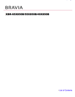 SONY XBR55X850BOM TV Operating Manuals SONY XBR55X850BOM TV Operating Manuals